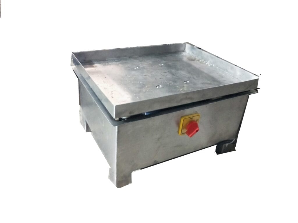 Vibratory tabble for chocolate mould