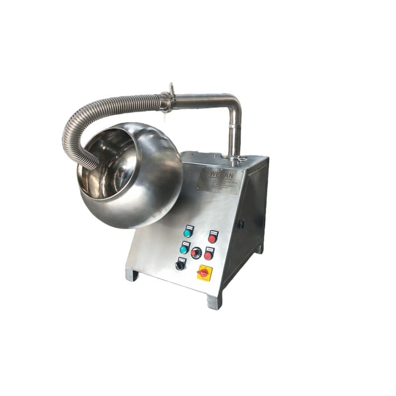 ChocoCoat mini 2 kg and 5 kg Chocolate panning and coating pan machine - Air blower model