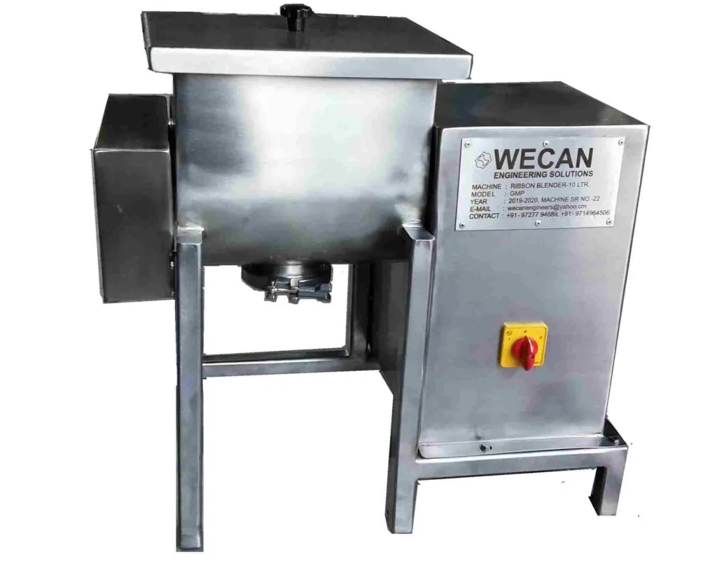 Laboratory purpose small batch capacity ribbon blender